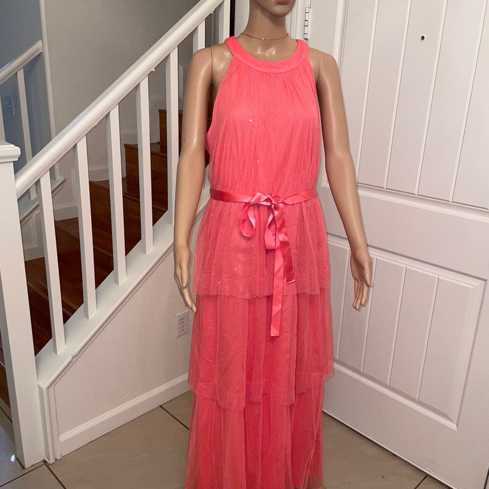 Elegant Pink Maxi Dress